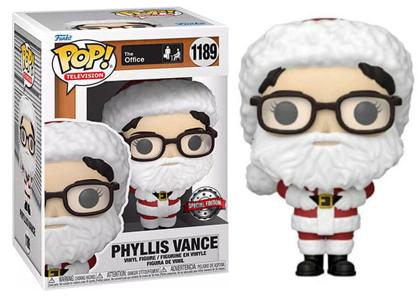 Funko Pop! Phyllis Vance Santa Claus, The Office 1189 - Special Edition Exclusive Vinyl Figure in PopShield Protector