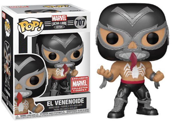 Funko Pop! El Venenoide Metallic, Marvel Lucha Libre 707 - Collector Corps Exclusive Vinyl Figure in PopShield Protector