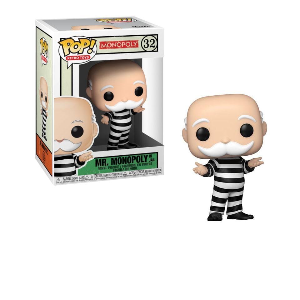 Funko (Box Damage) Funko Pop! Hasbro Retro Toys Monopoly Criminal Uncle Pennybags(Mr. Monopoly) in Jail #32