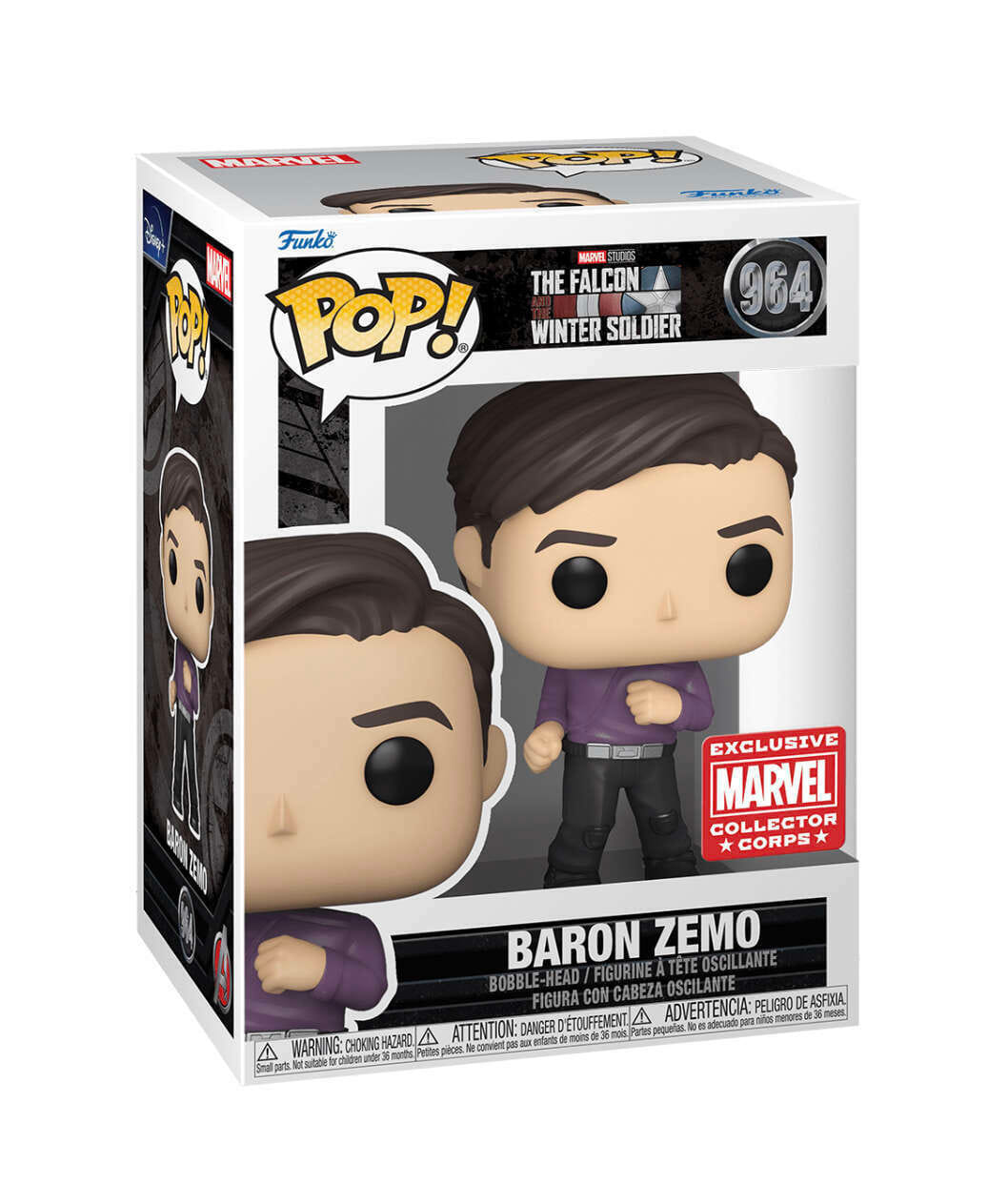 Funko (Light Box Damage) Funko Pop! Marvel The Falcon and the Winter Soldier Baron Zemo (Dancing) Exclusive #964