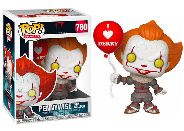 Funko Pop! Pennywise w/ Balloon I Heart Derry, IT Chapter 2 780 Vinyl Figure in PopShield Protector