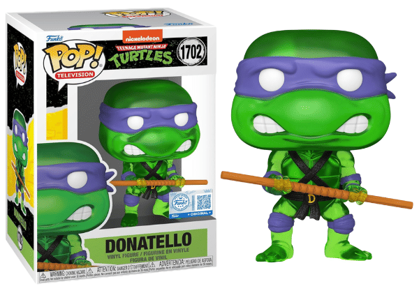 Funko Pop! Donatello Translucent Green, Teenage Mutant Ninja Turtles, TV 1702 - Funko Special Edition Exclusive Vinyl Figure in PopShield Protector