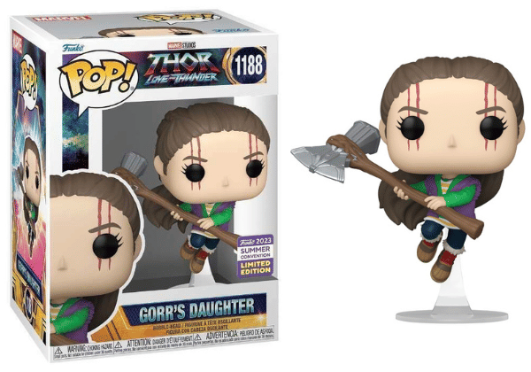 Funko Pop! Gorr's Daughter w/ Stormbreaker, Thor Love and Thunder 1188 - 2023 Summer Convention Exclusive Vinyl Figure in PopShield Protector