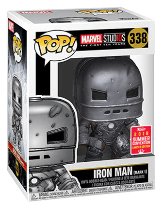 Funko Pop! Marvel Studios The First Ten Years Iron Man (Mark 1) 2018 Summer Convention Exclusive #338
