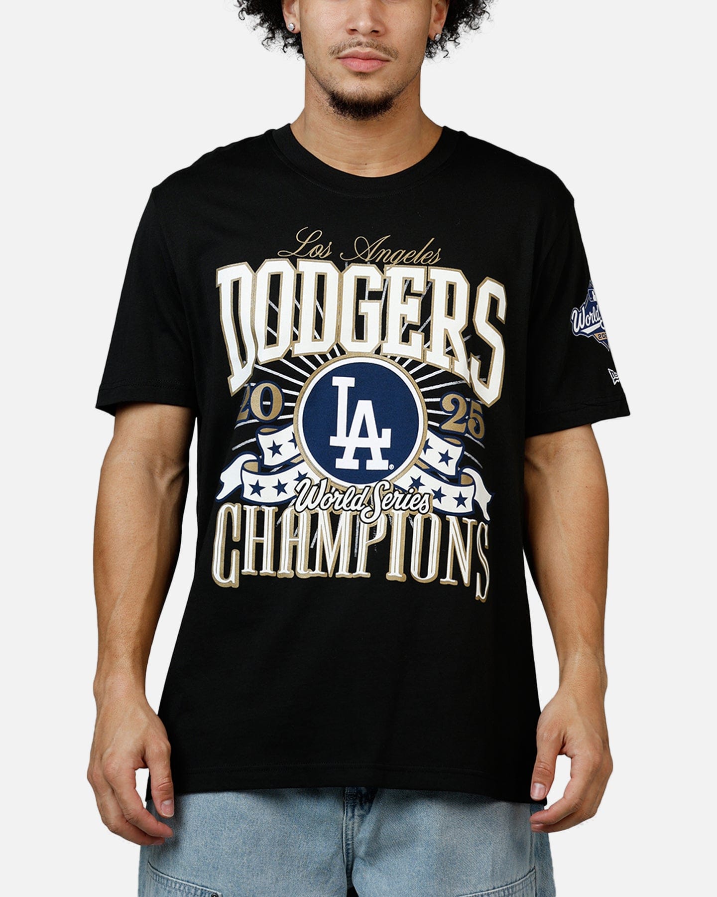 New Era Los Angeles Dodgers World Series Champs T - Shirt Black