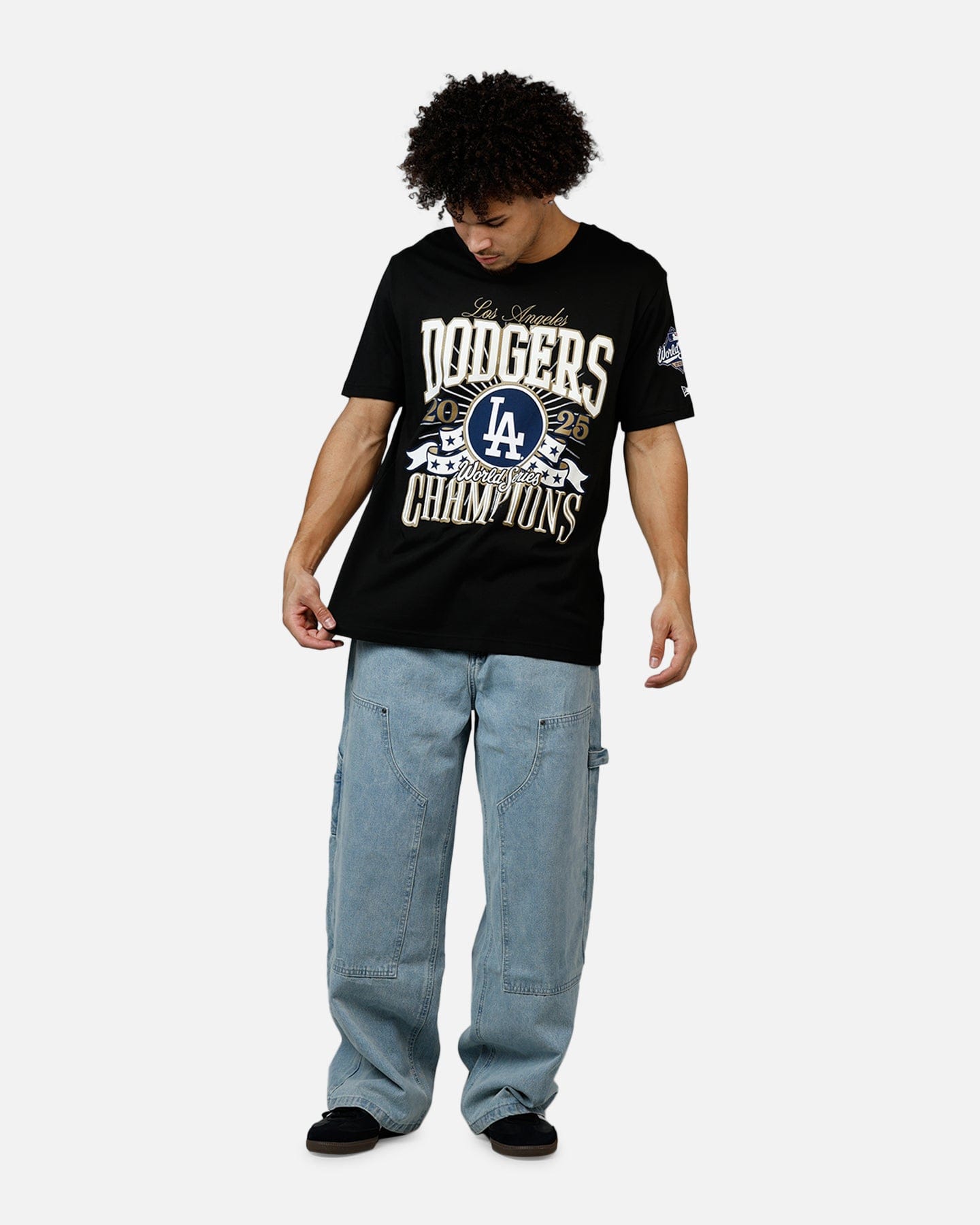 New Era Los Angeles Dodgers World Series Champs T - Shirt Black
