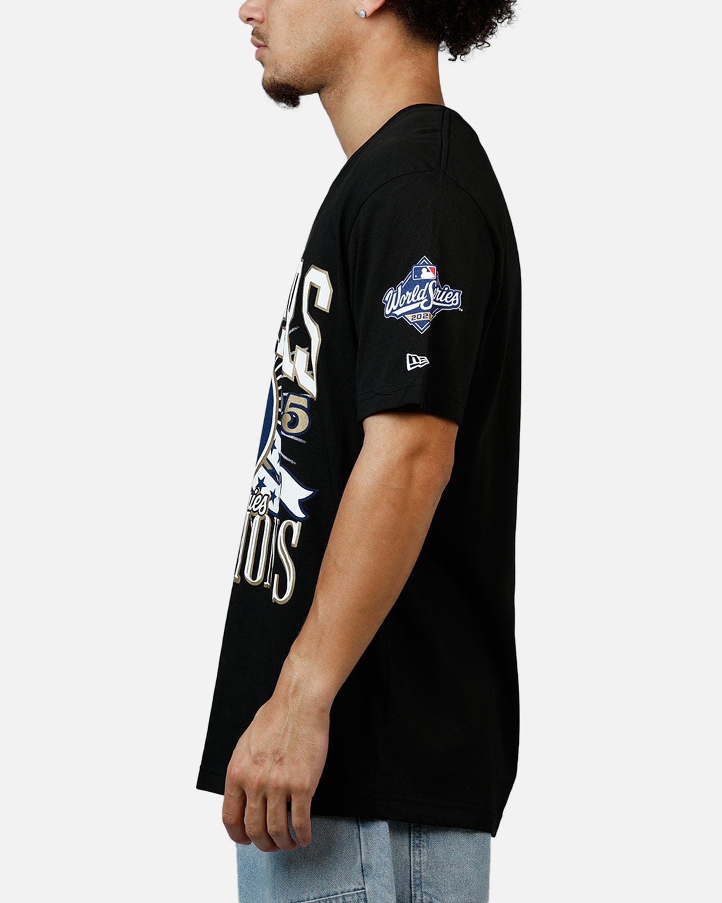 New Era Los Angeles Dodgers World Series Champs T - Shirt Black