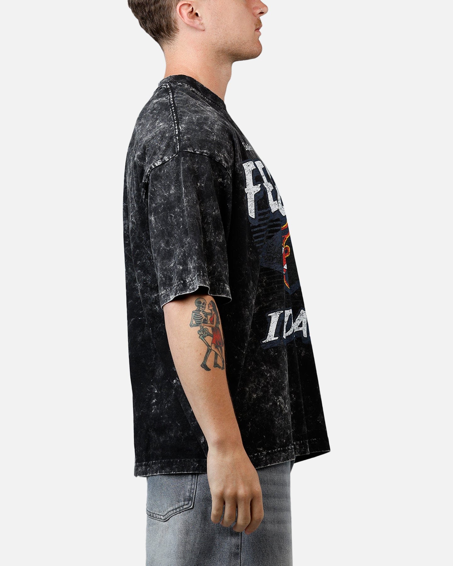 New Era Indiana Fever Boxy Essentials T - Shirt Washed Black