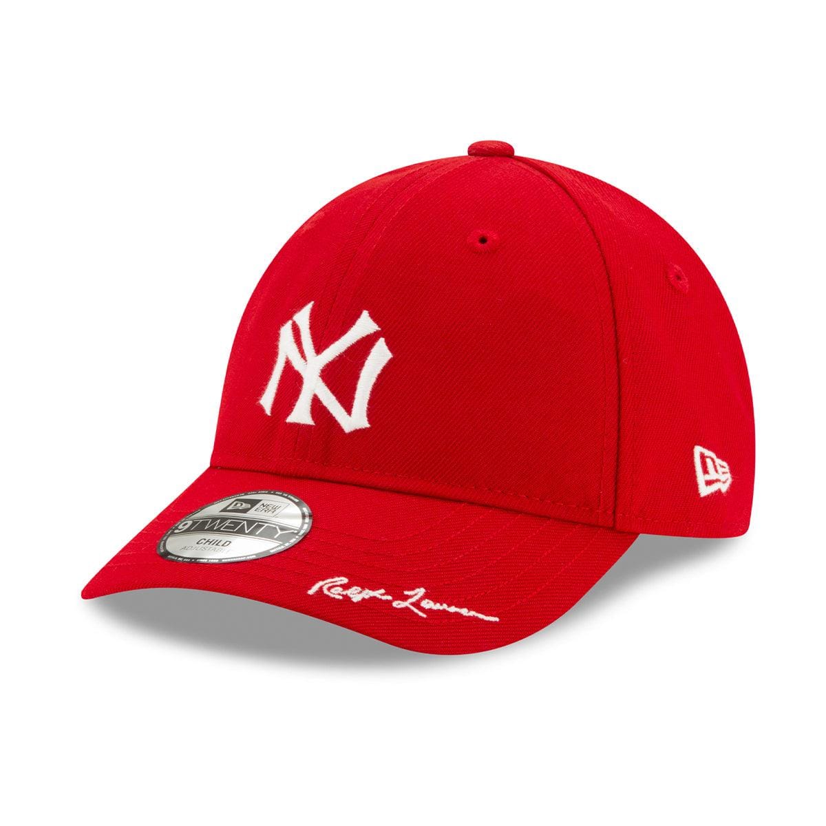 New Era + Ralph Lauren New York Yankees Kids 9TWENTY Cap Scarlet