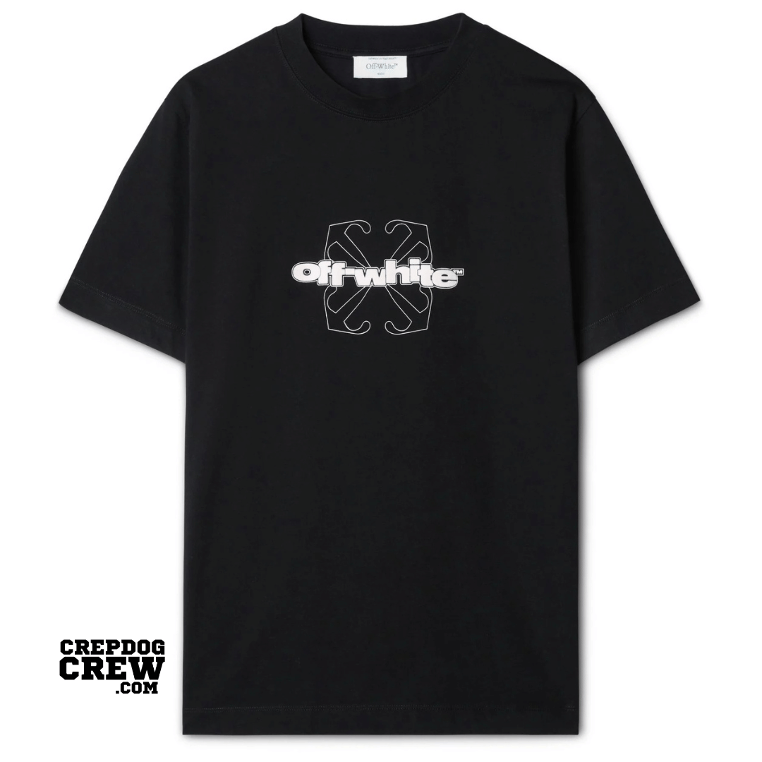OFF WHITE FLOCK ARROW SLIM T-Shirt BLACK