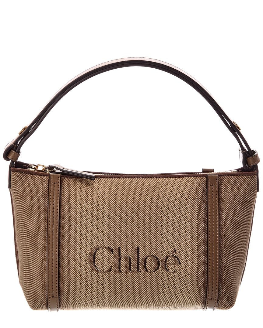 Chloé Carry Canvas & Leather Shoulder Bag