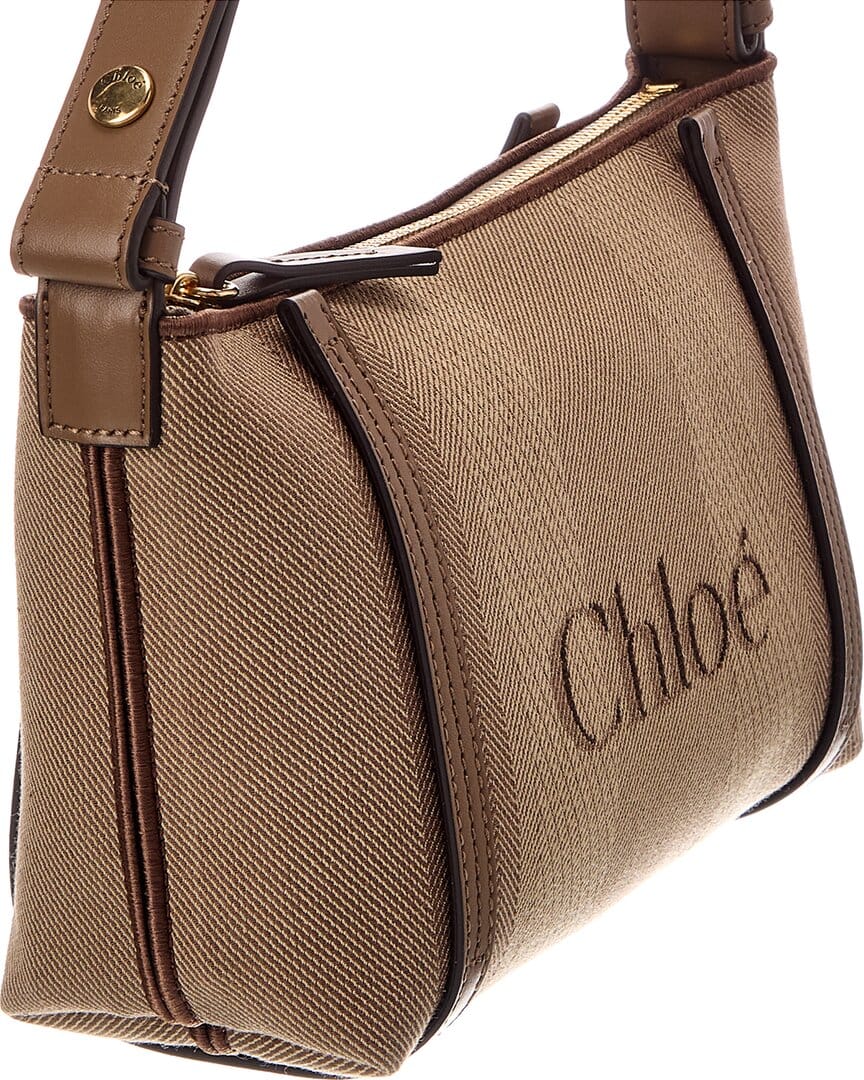 Chloé Carry Canvas & Leather Shoulder Bag