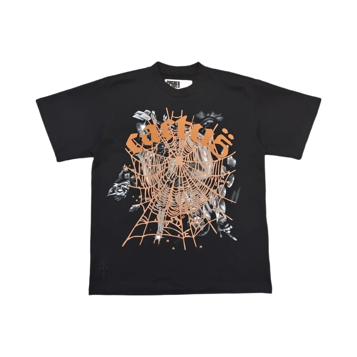 Travis Scott SP5DER x Travis Scott Cactus Jack Airbrush T-Shirt Black