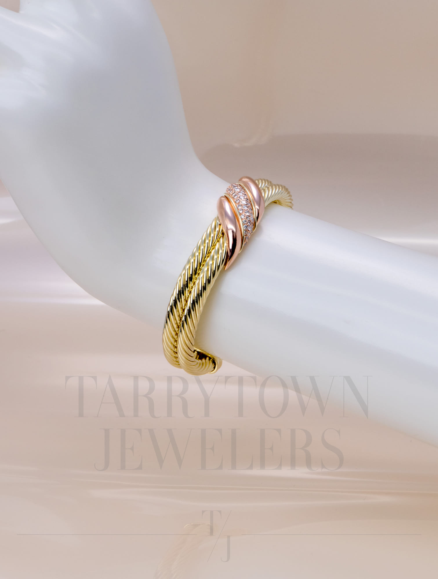 David Yurman Double Cable Crossover Cuff