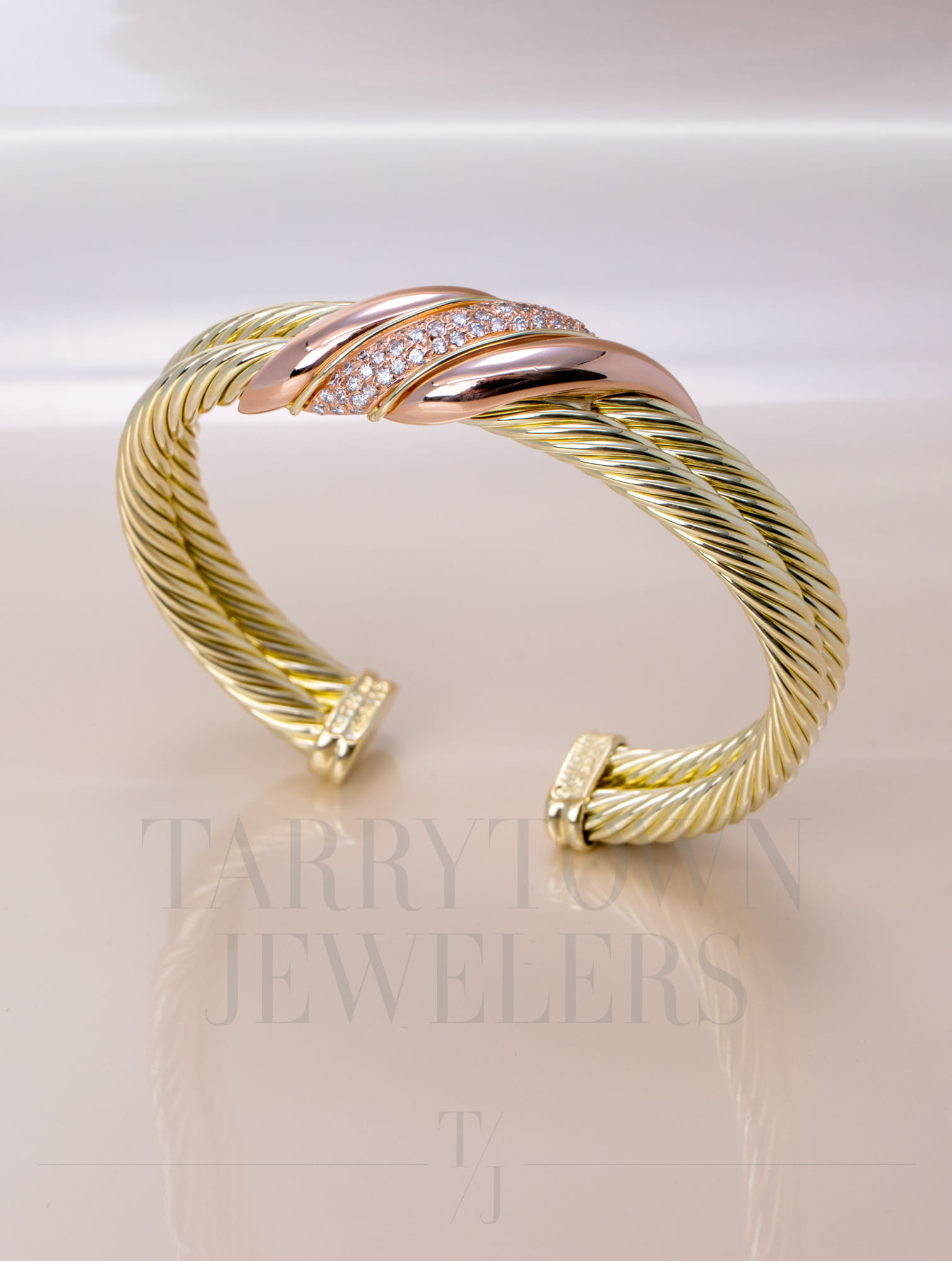 David Yurman Double Cable Crossover Cuff