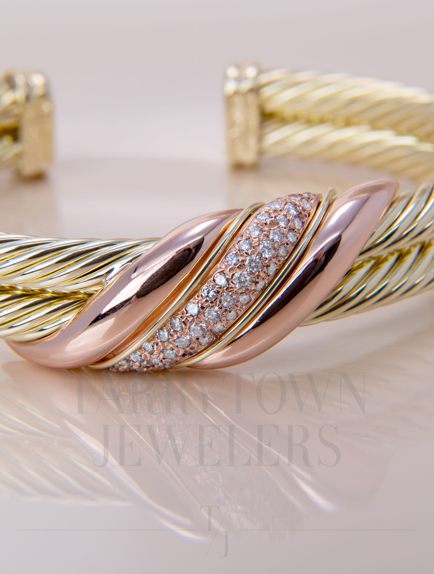 David Yurman Double Cable Crossover Cuff