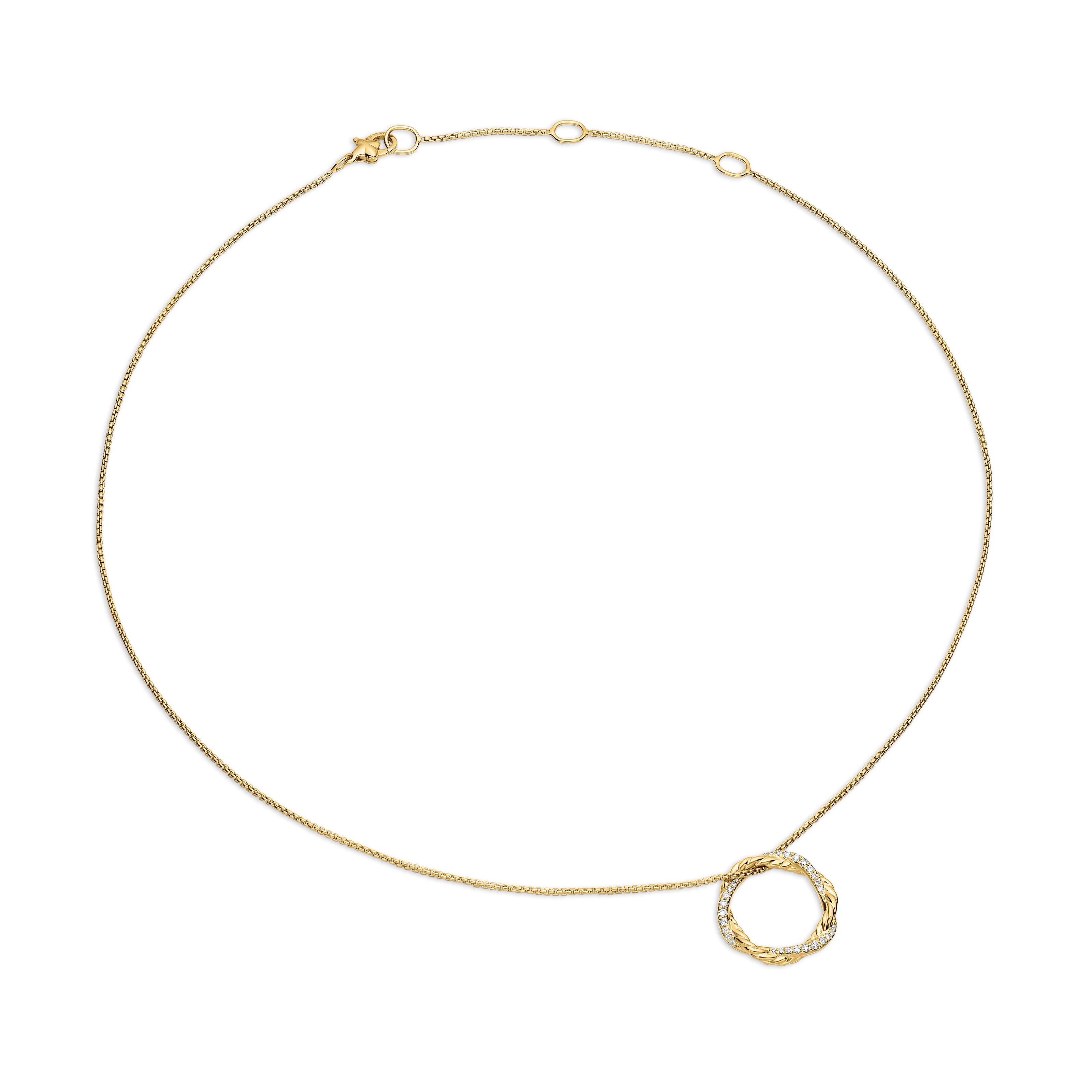 David Yurman Infinity Collection Necklace in 18K Yellow Gold