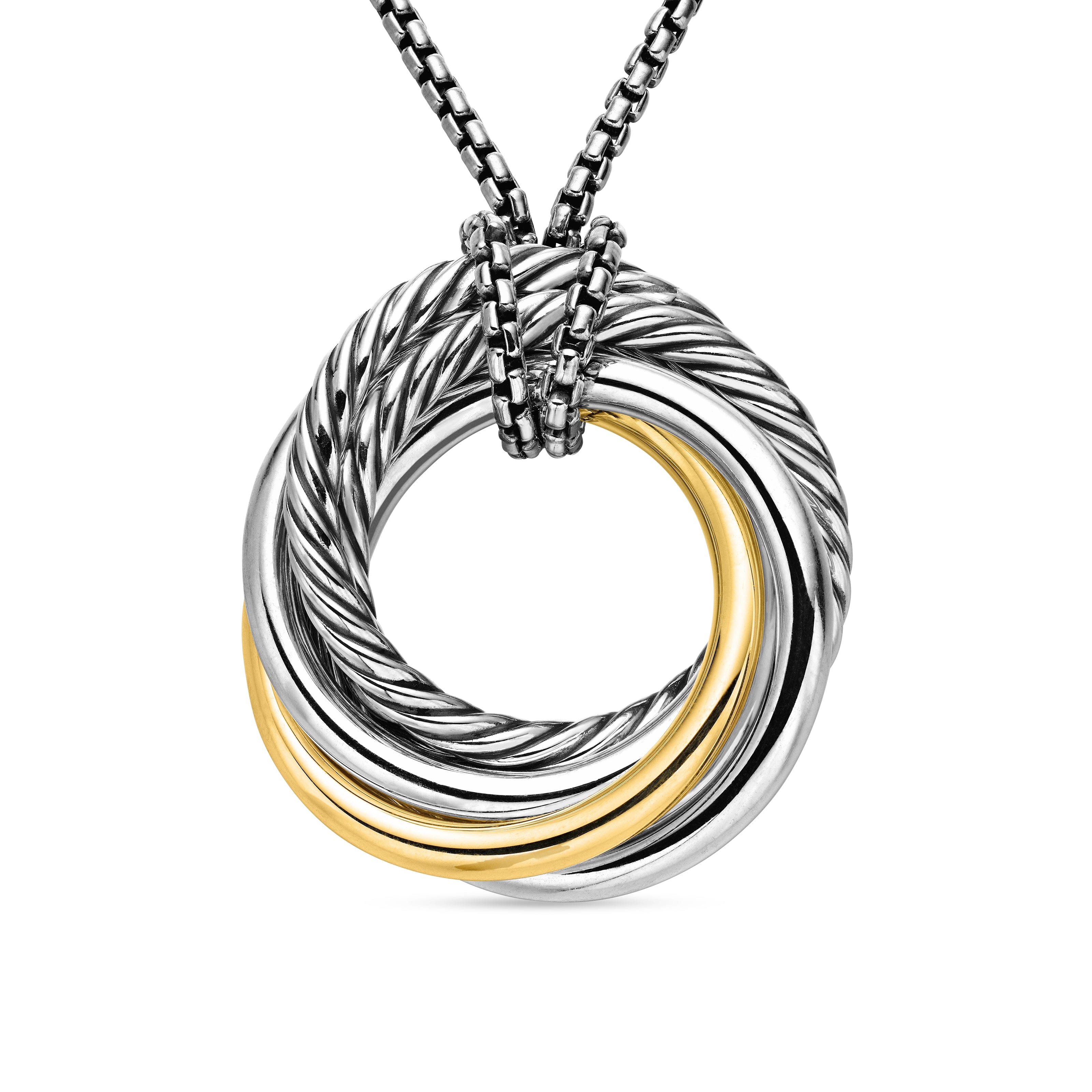 David Yurman Crossover® Collection Necklace in Sterling Silver and 14k Gold