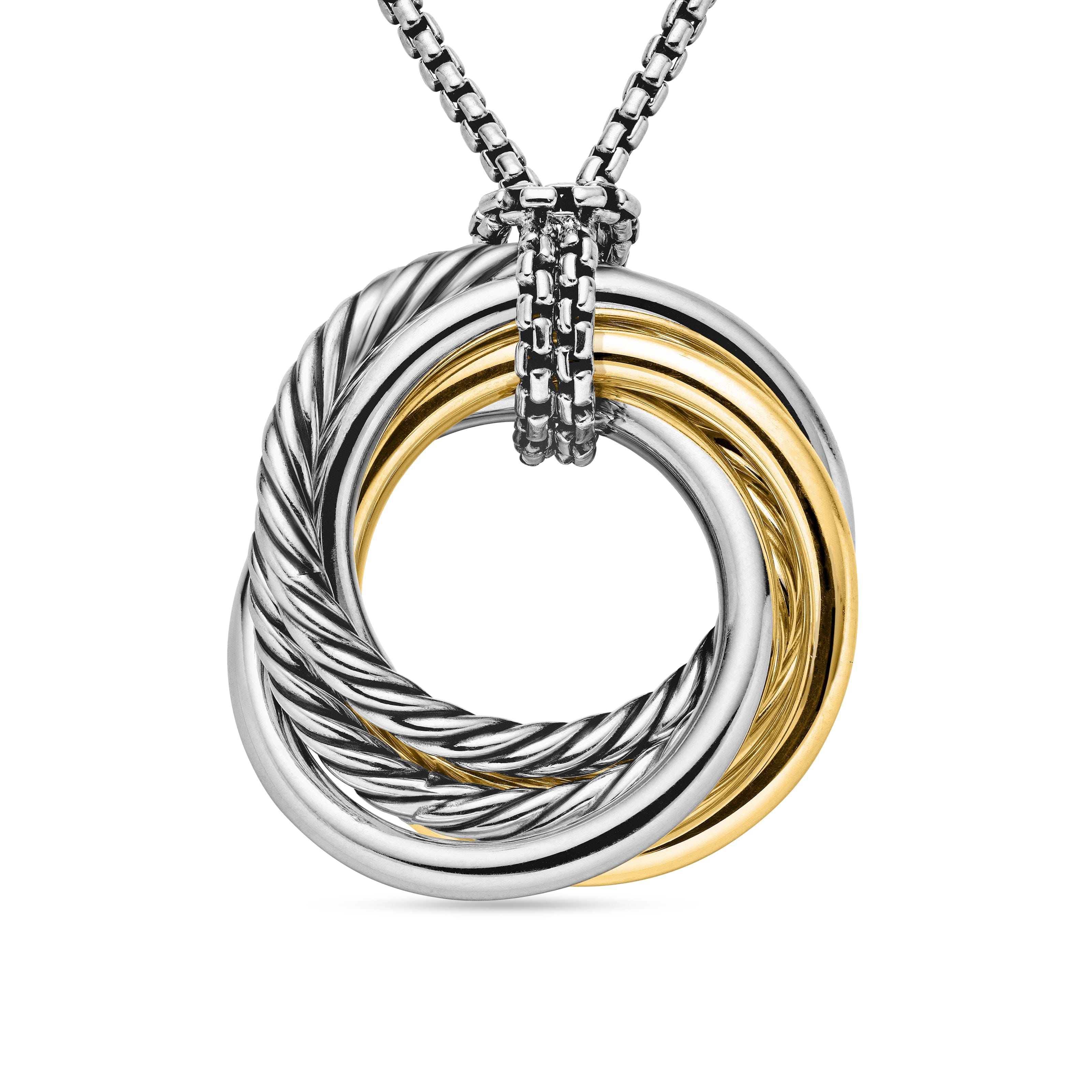 David Yurman Crossover® Collection Necklace in Sterling Silver and 14k Gold