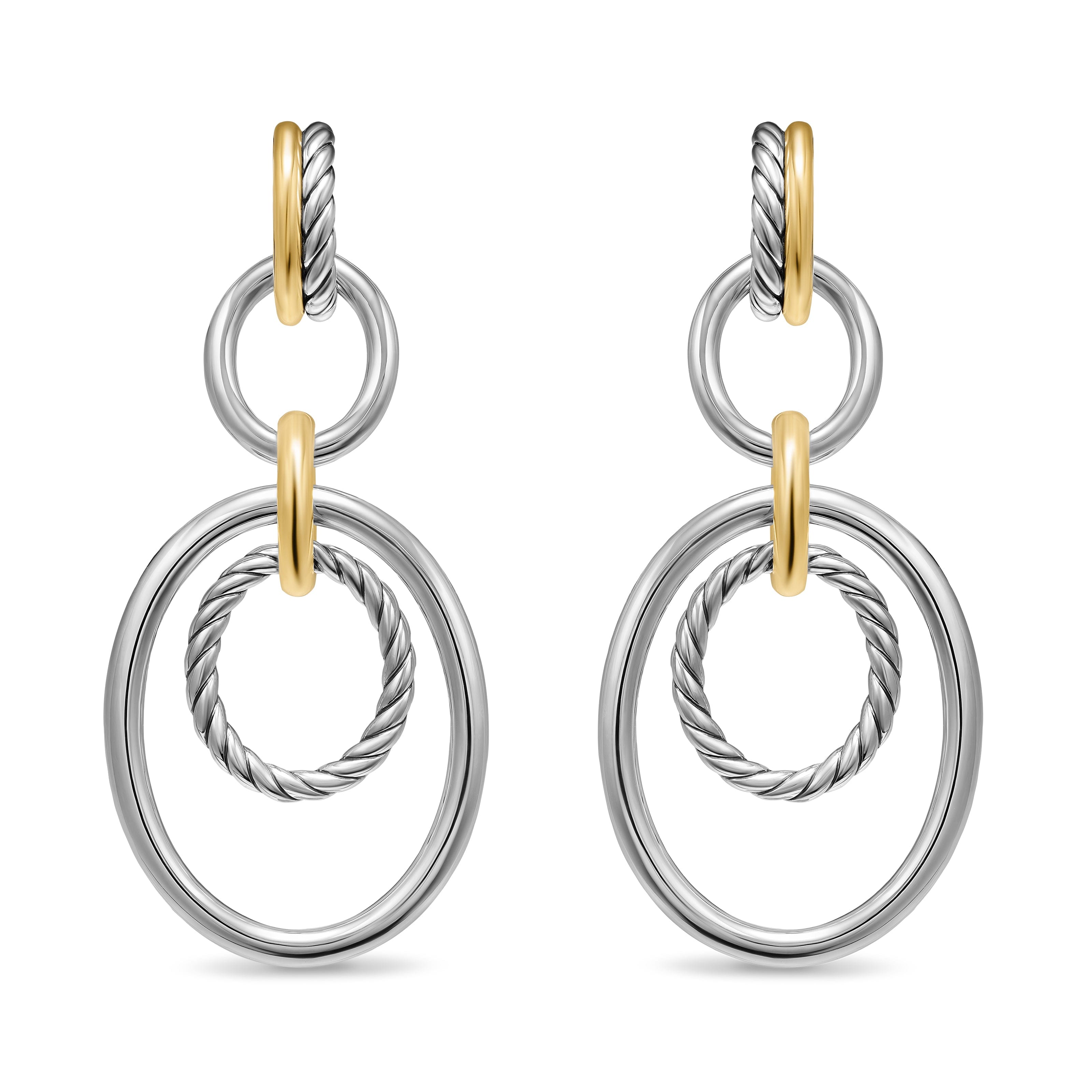 David Yurman Mercer Collection Earring in Sterling Silver and 18k Gold