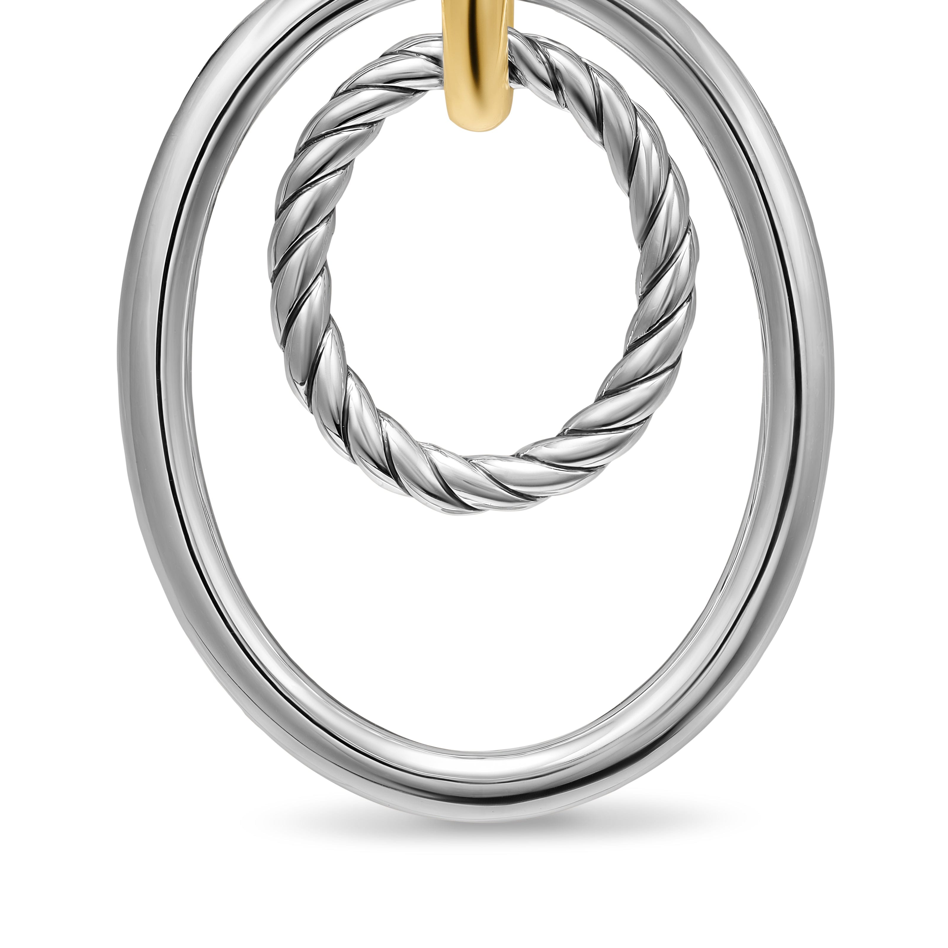 David Yurman Mercer Collection Earring in Sterling Silver and 18k Gold