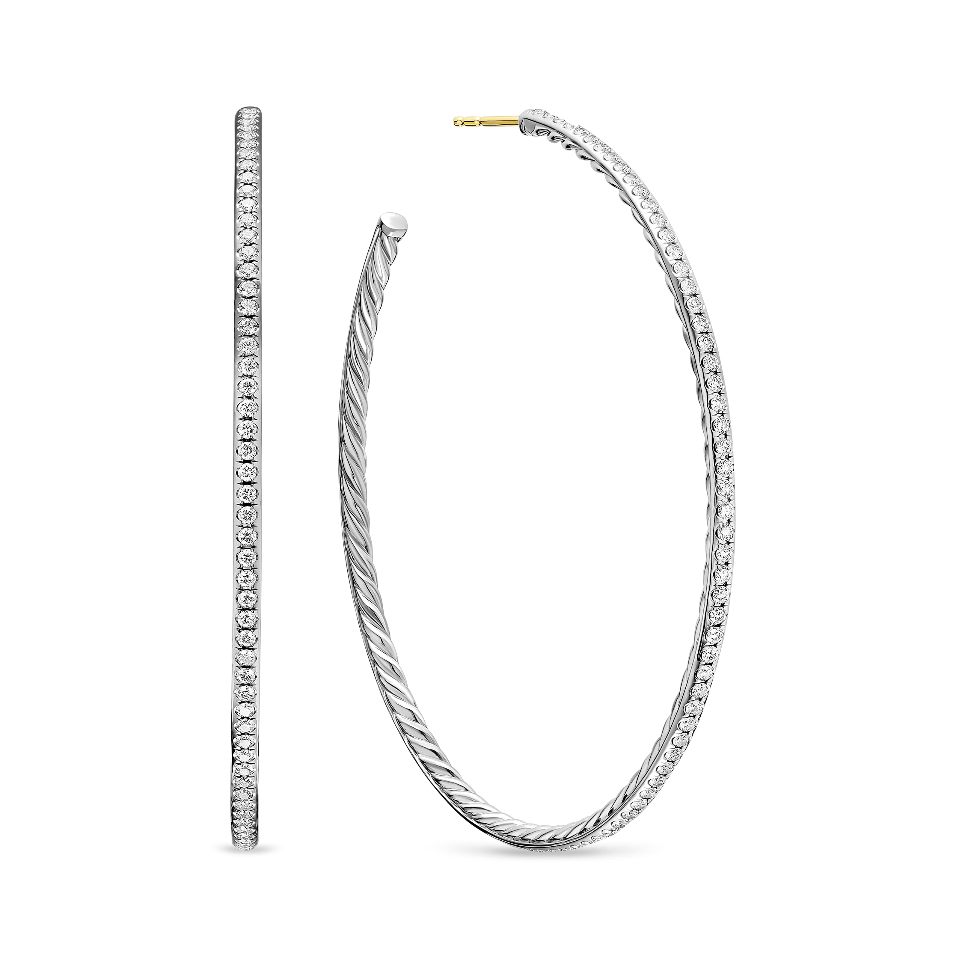 David Yurman Pavé Collection Earring in Sterling Silver