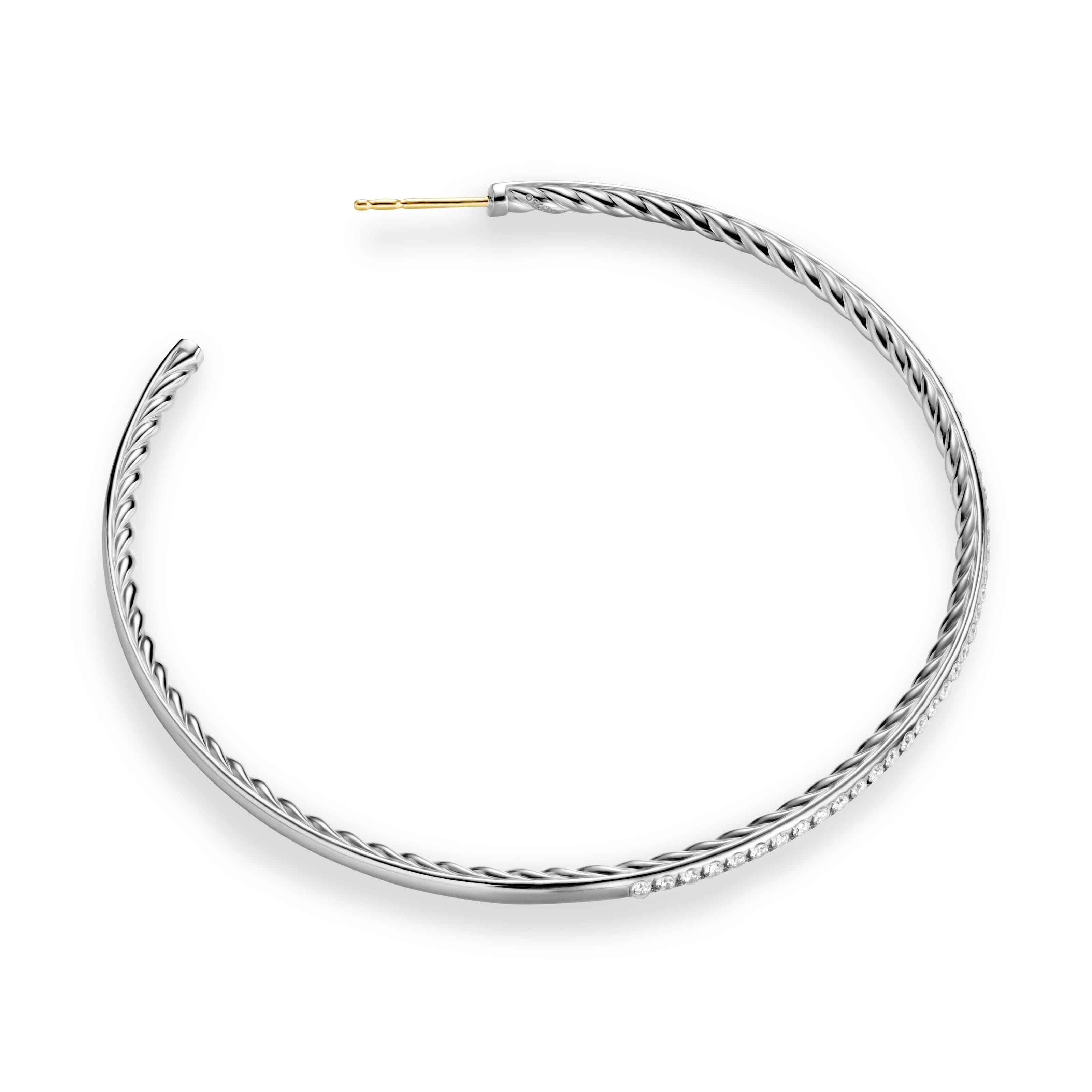 David Yurman Pavé Collection Earring in Sterling Silver