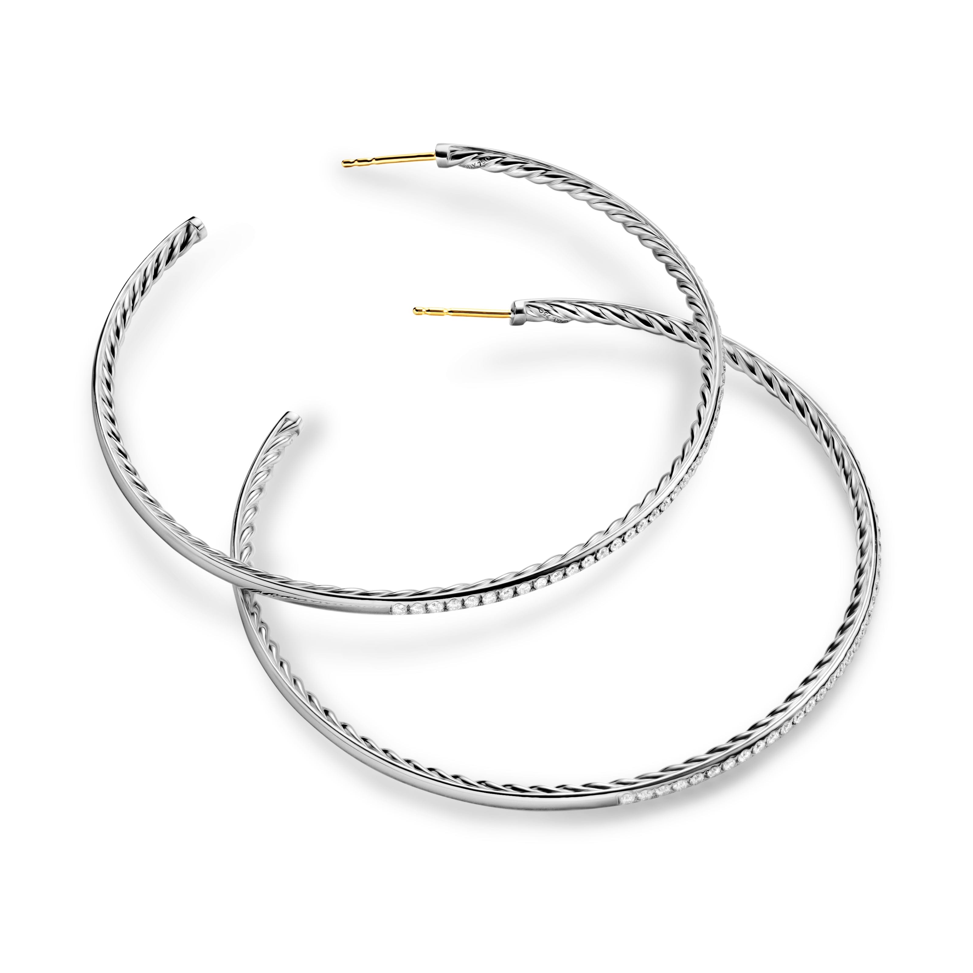 David Yurman Pavé Collection Earring in Sterling Silver