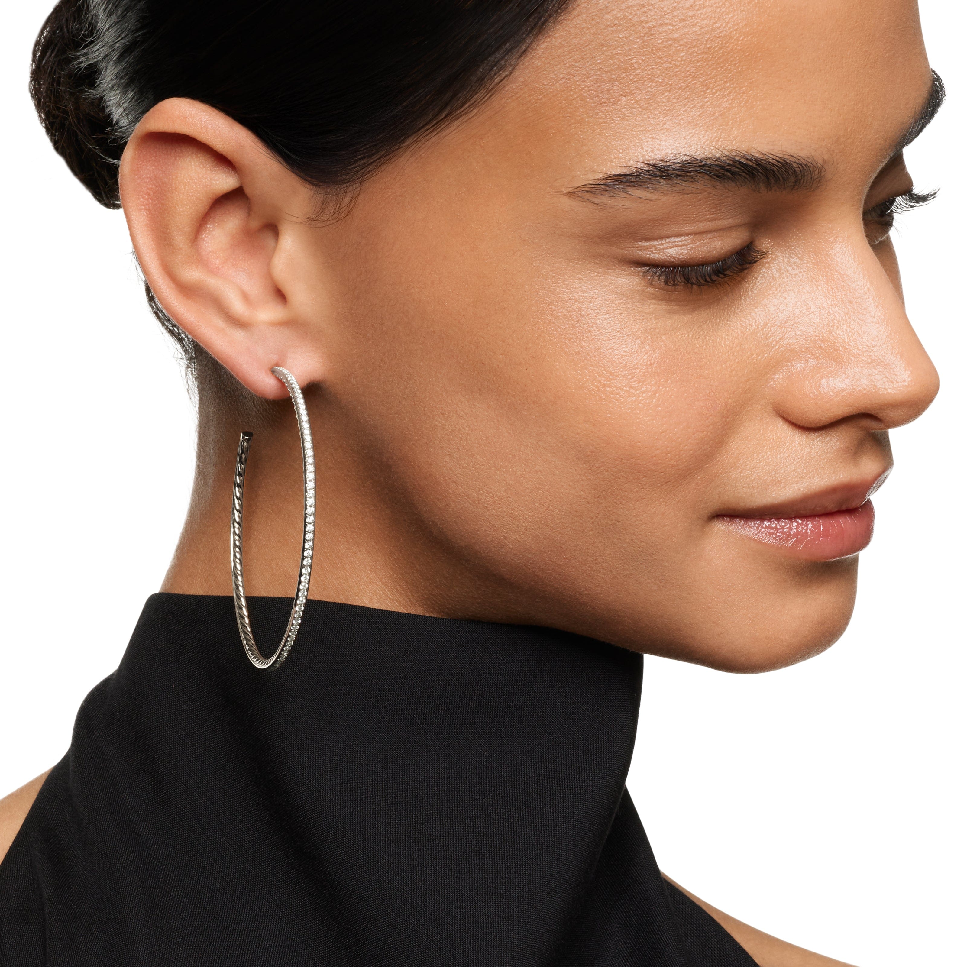 David Yurman Pavé Collection Earring in Sterling Silver