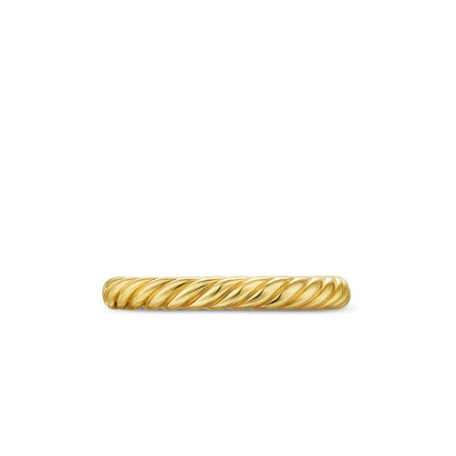David Yurman Cable Band Ring in 18K Yellow Gold, 2.8 mm, Size 7