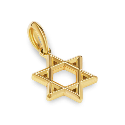 David Yurman Star of David Pendant in 18K Yellow Gold, 19 mm