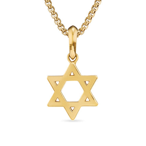 David Yurman Star of David Pendant in 18K Yellow Gold, 19 mm
