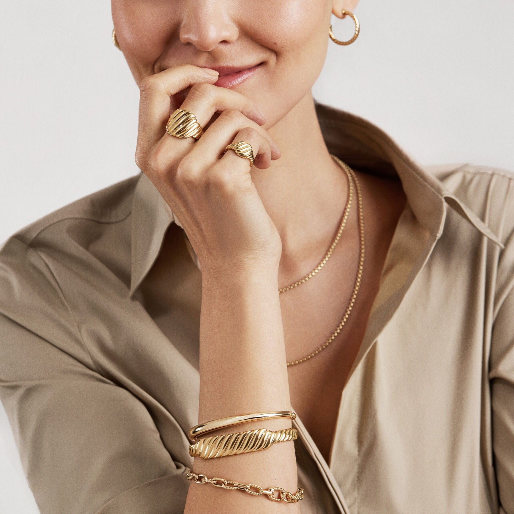 David Yurman The Cable Collection® Earring in 18 - Karat Yellow Gold
