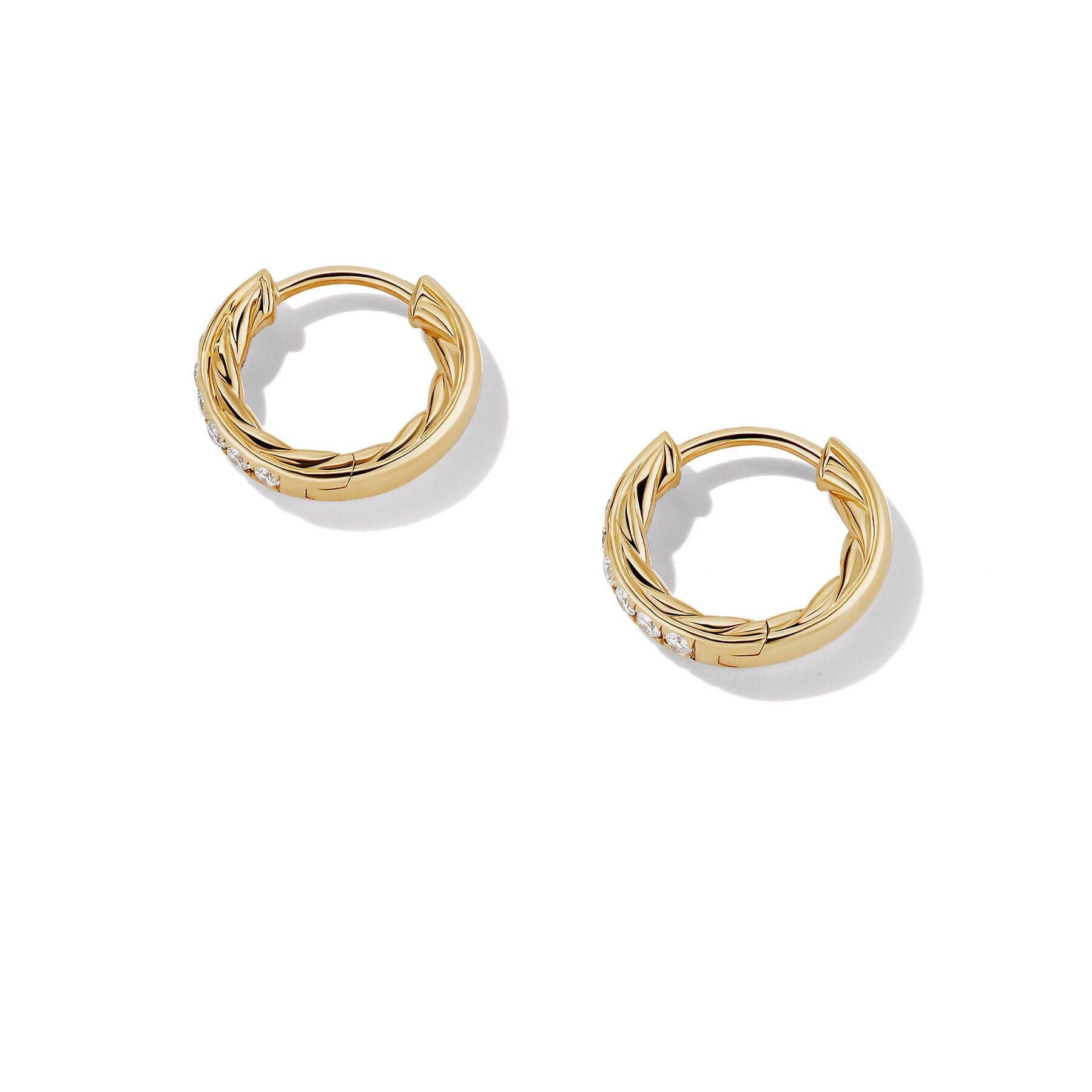 David Yurman The Petite Pavé Collection Earring in 18 - Karat Yellow Gold