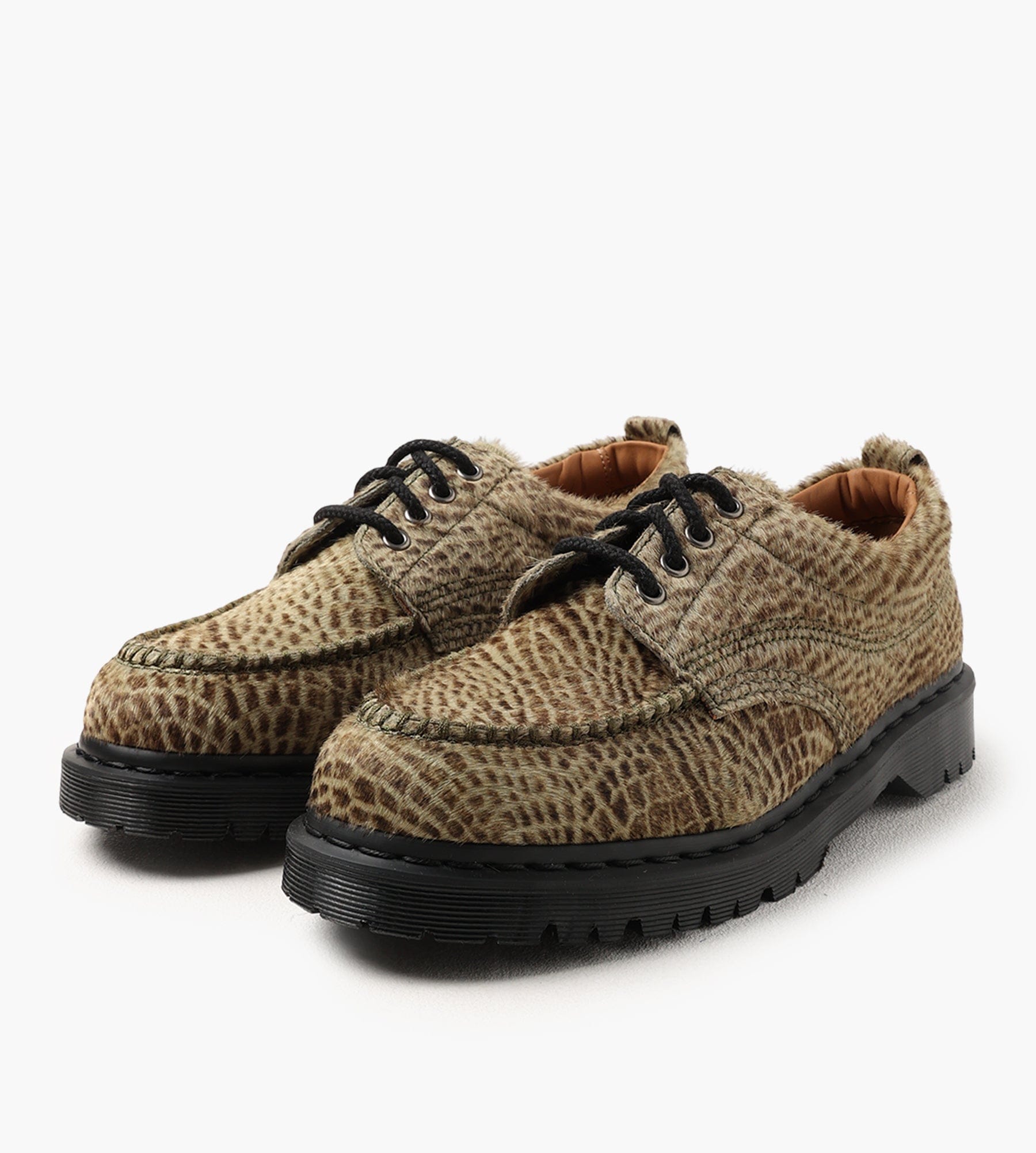 Dr. Martens Lowell Olive Green Pebble Emboss Hair On