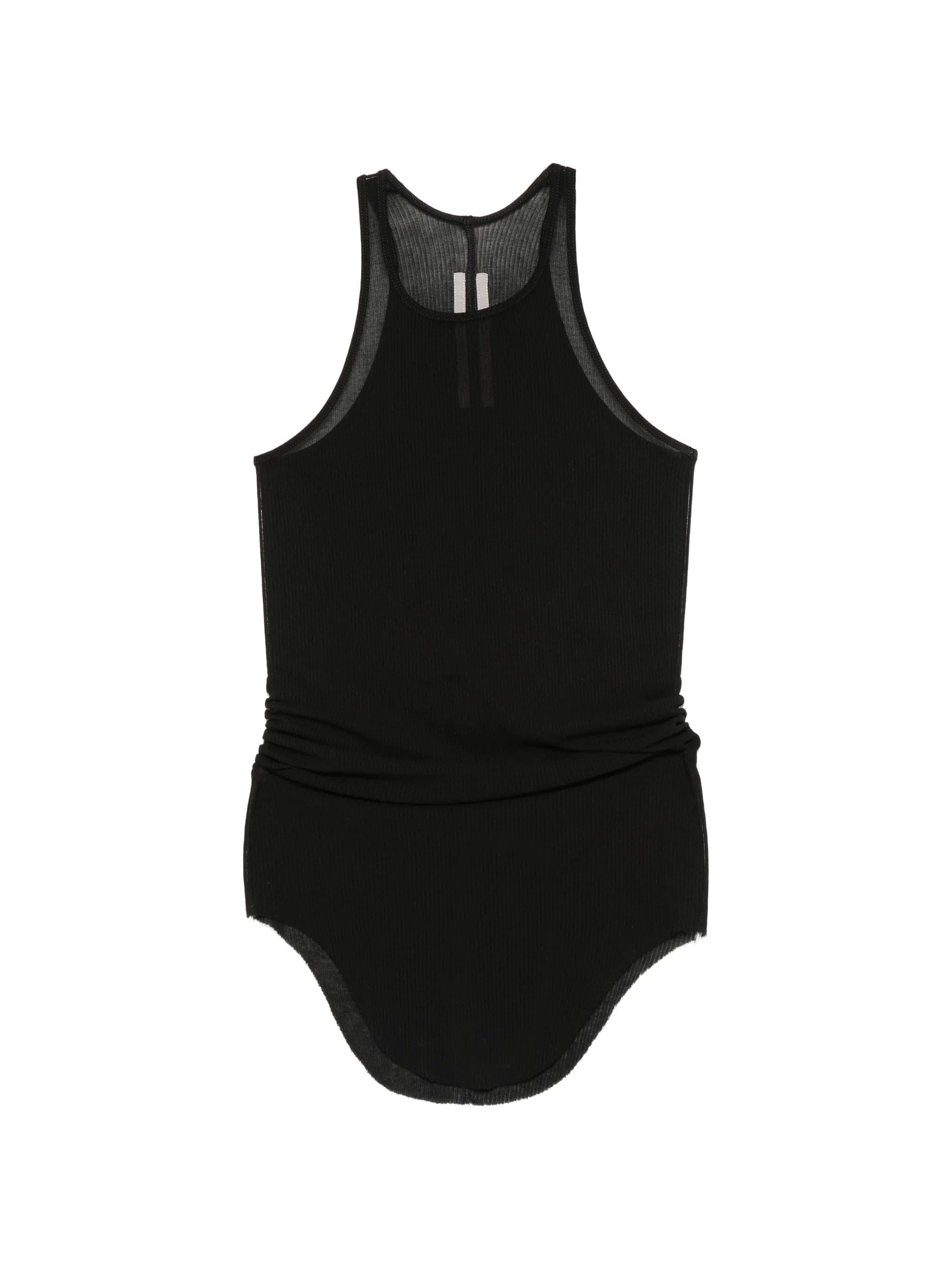 Rick Owens ribbed curved - hem tank top