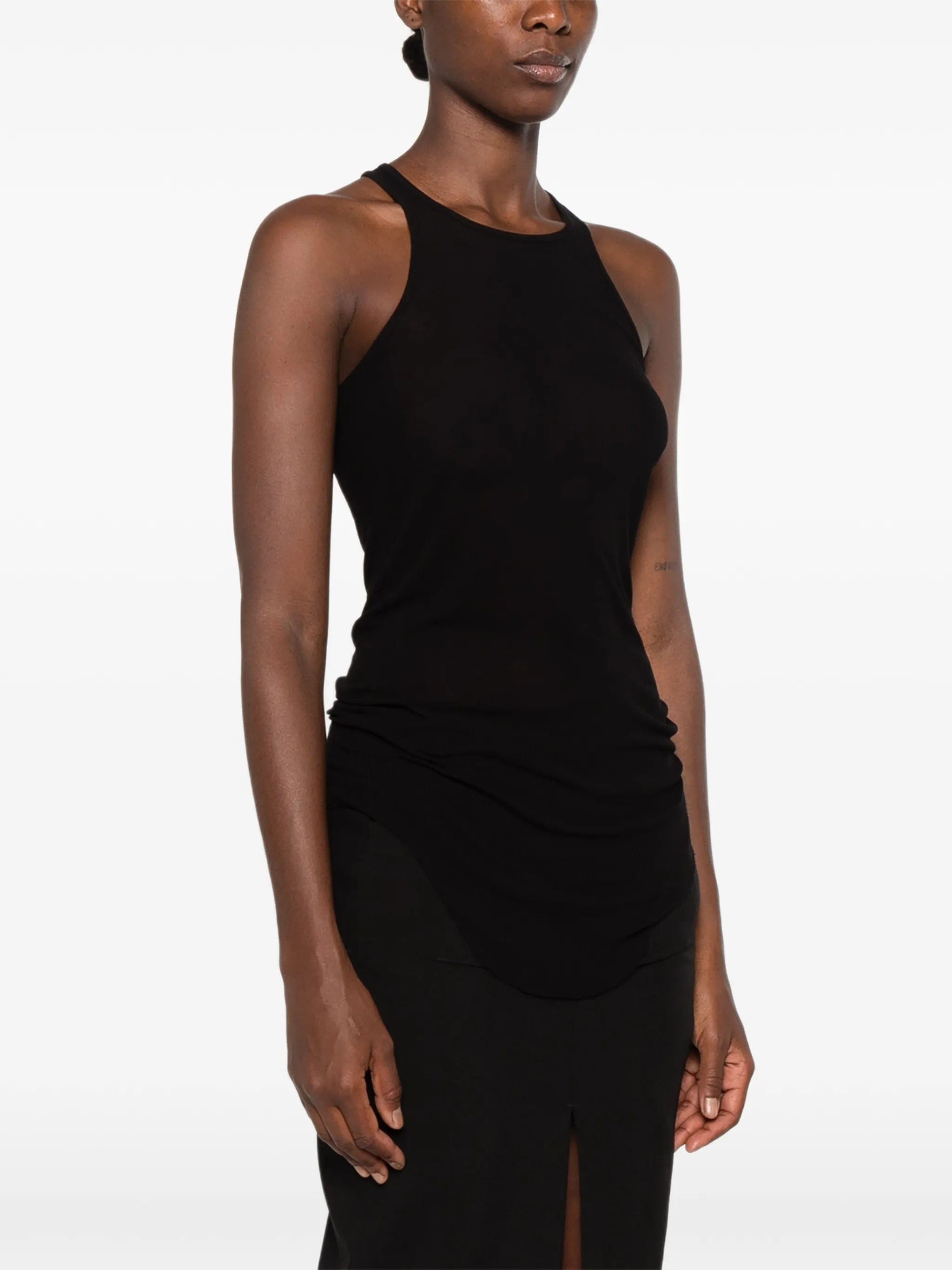 Rick Owens ribbed curved - hem tank top