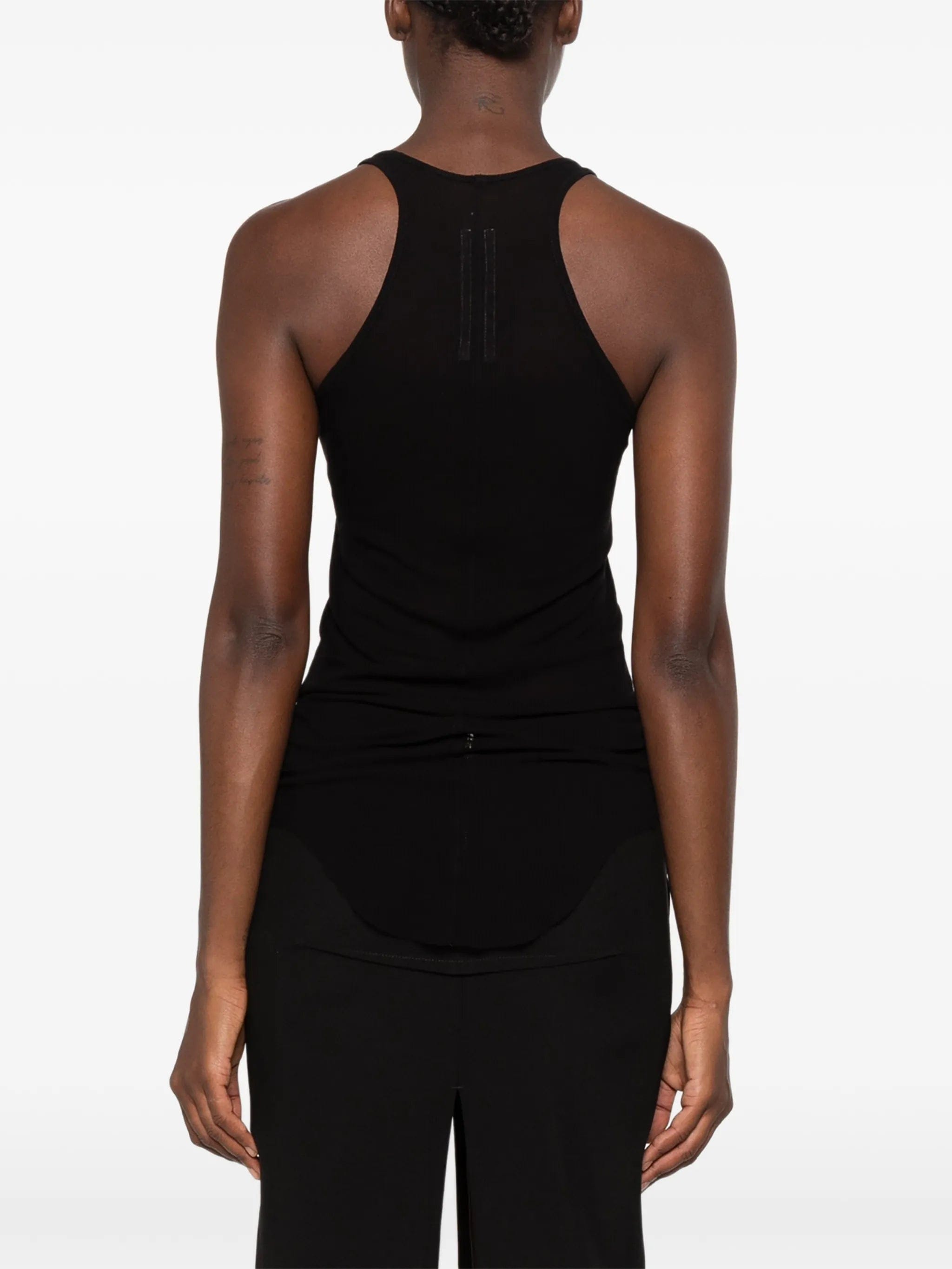 Rick Owens ribbed curved - hem tank top