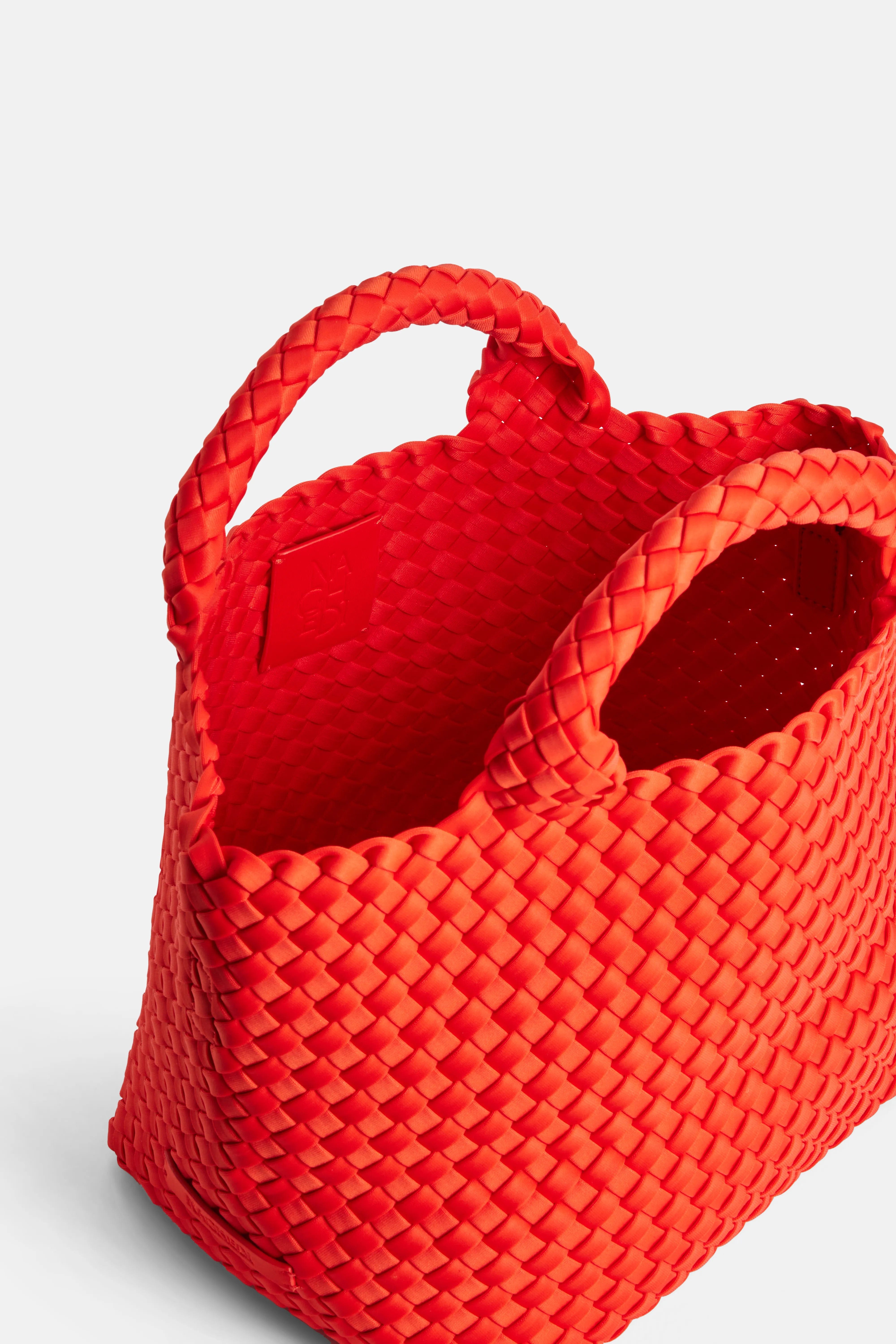 Naghedi St Barths Small Tote Bag with Crossbody Strap in Red