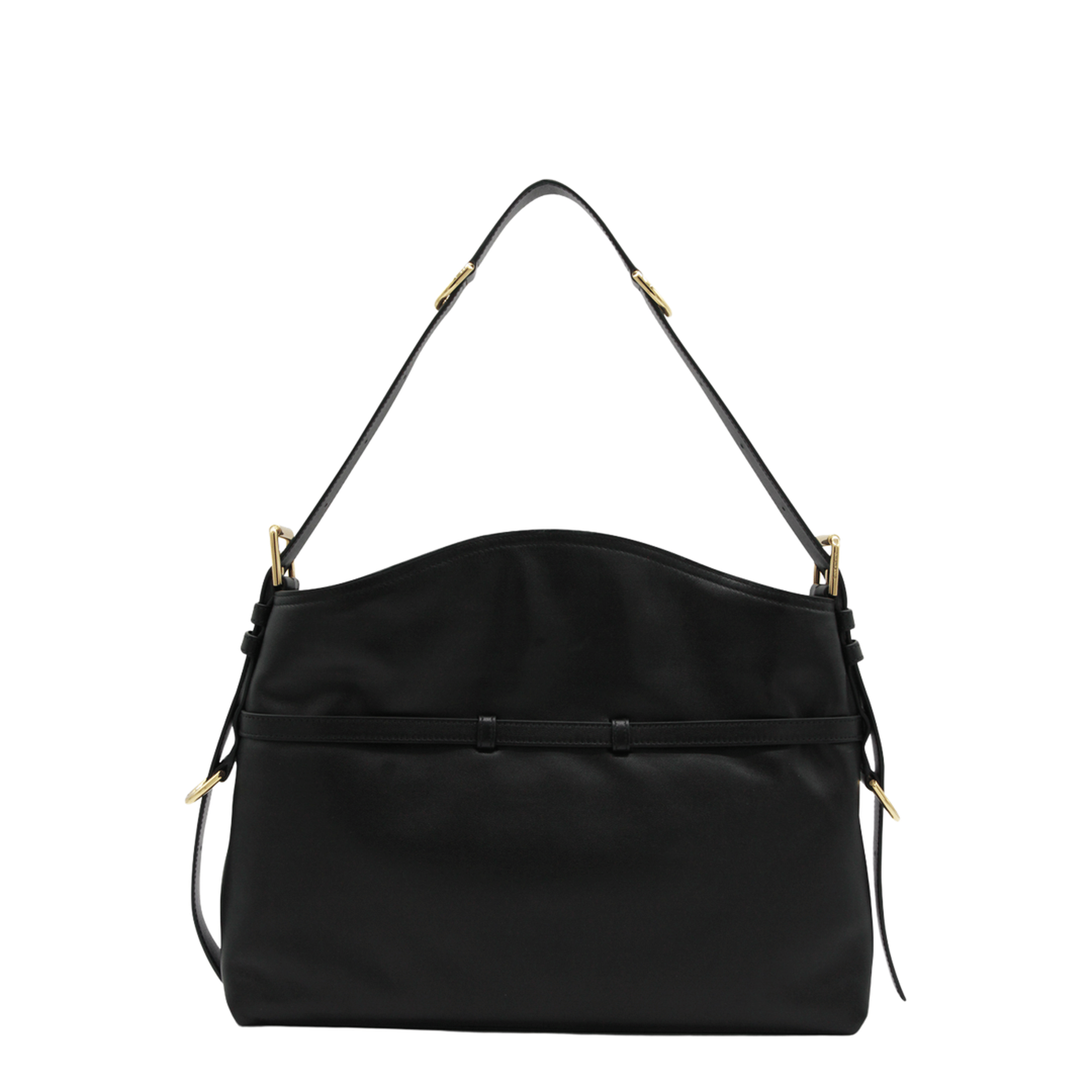 Givenchy Voyou Medium Shiny Leather Shoulder Bag - Black