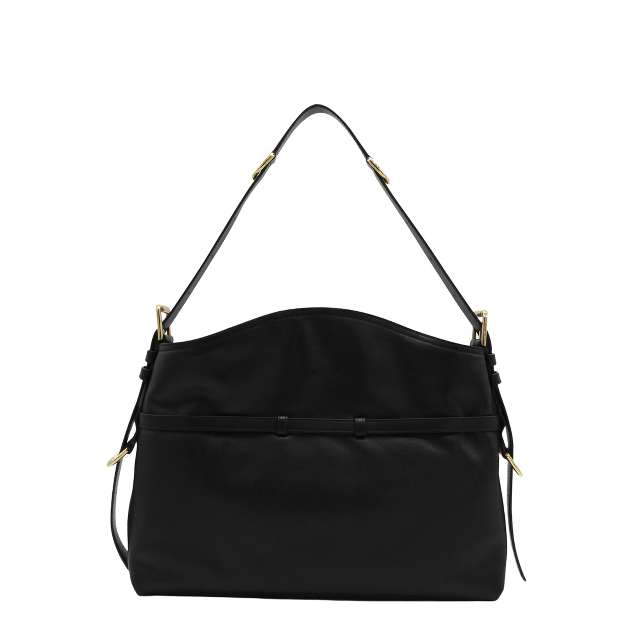 Givenchy Voyou Medium Shiny Leather Shoulder Bag - Black