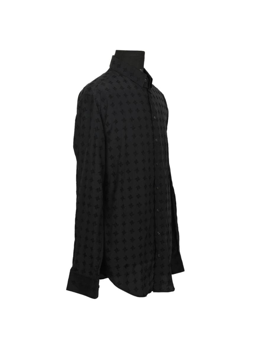 Giorgio Armani Black Cotton Men's Shirt/Size - 42