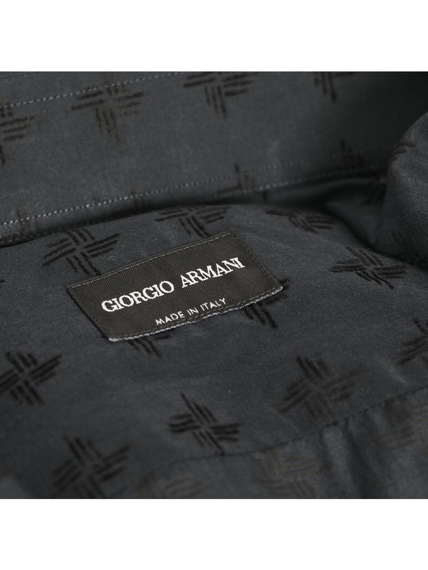 Giorgio Armani Black Cotton Men's Shirt/Size - 42