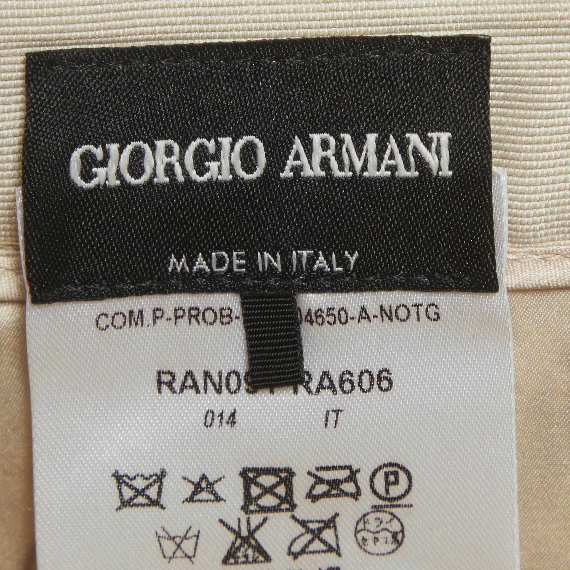 Giorgio Armani Beige Jacquard Short Skirt