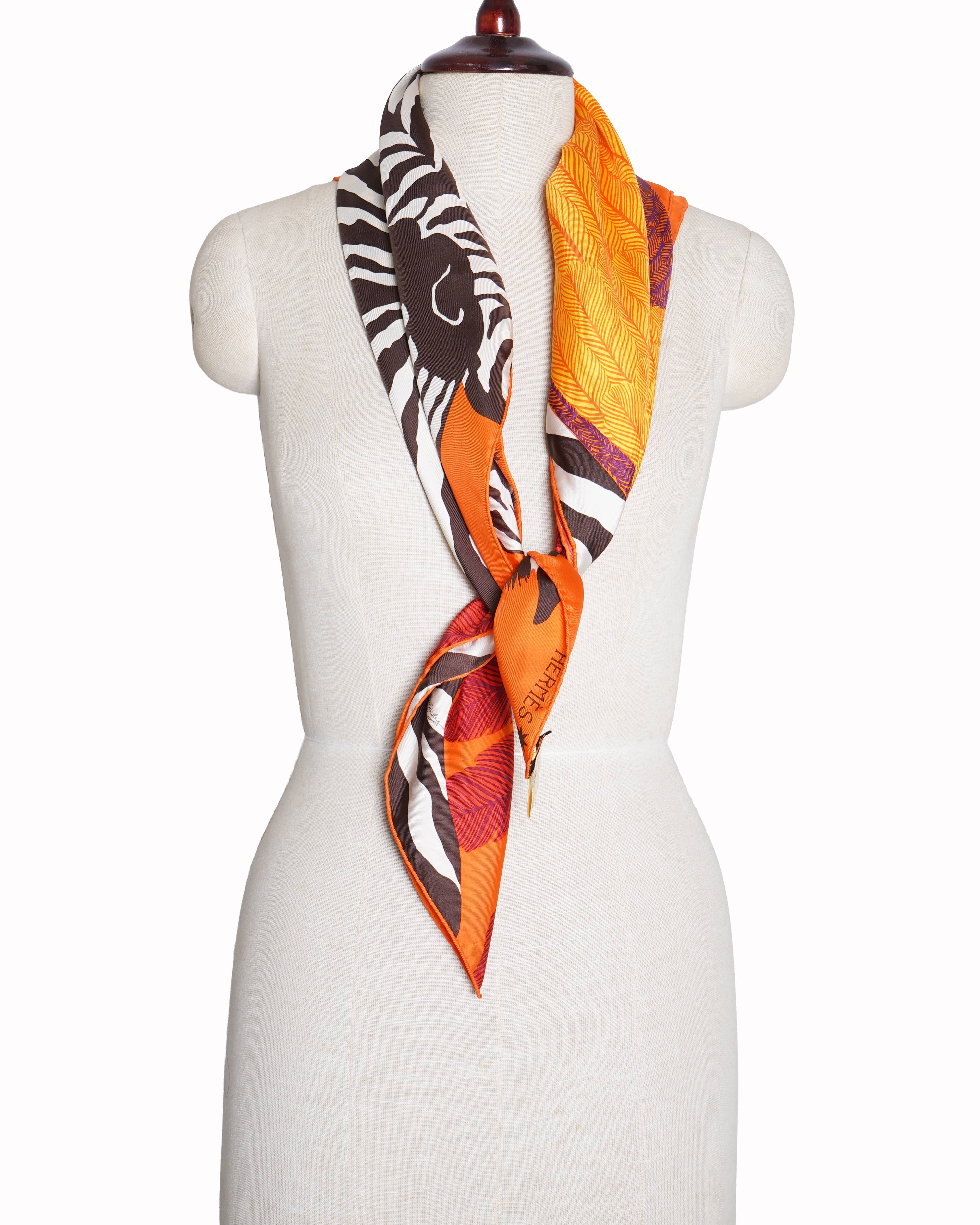 Hermès ZEBRA PEGASUS Multicolours scarf