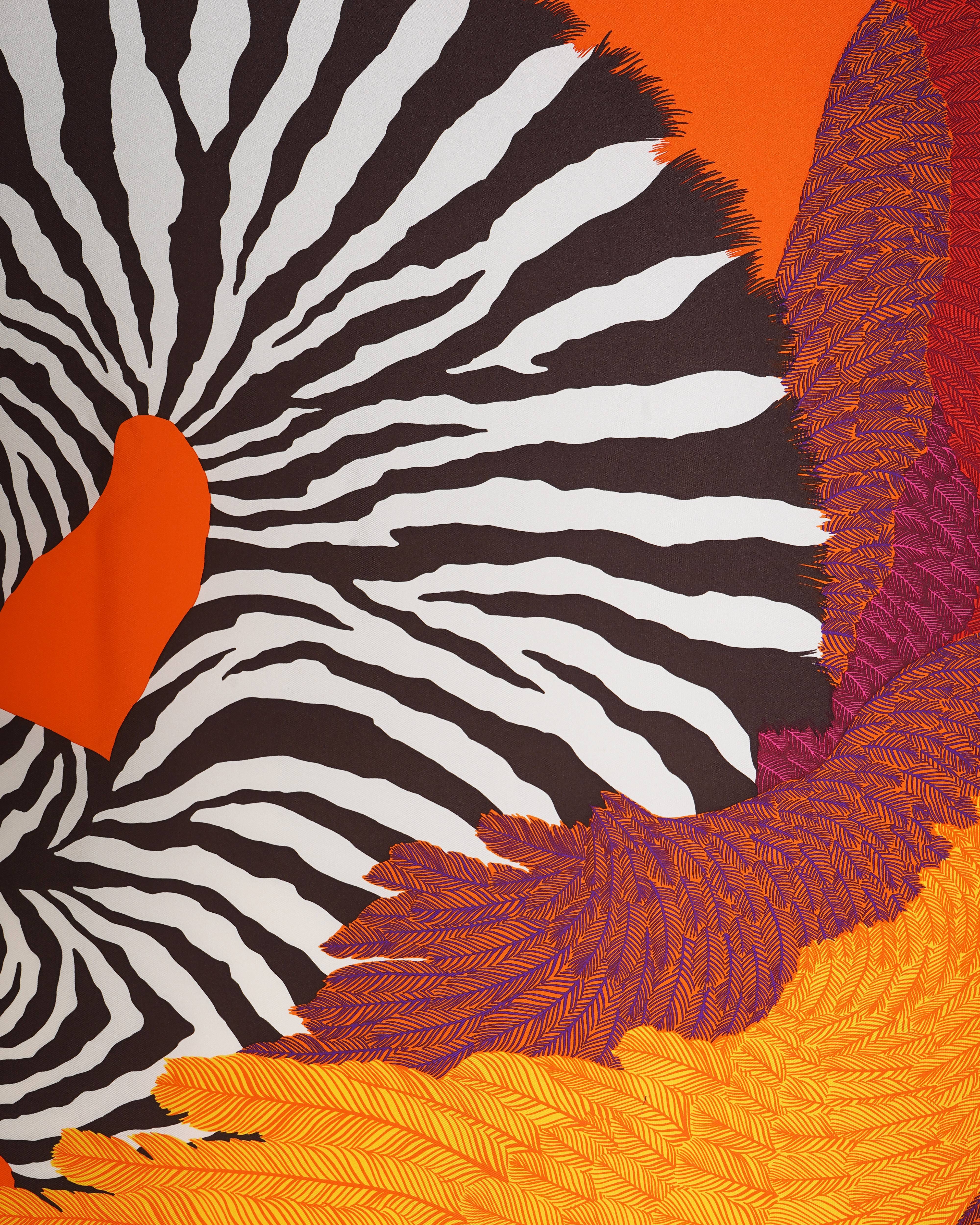 Hermès ZEBRA PEGASUS Multicolours scarf