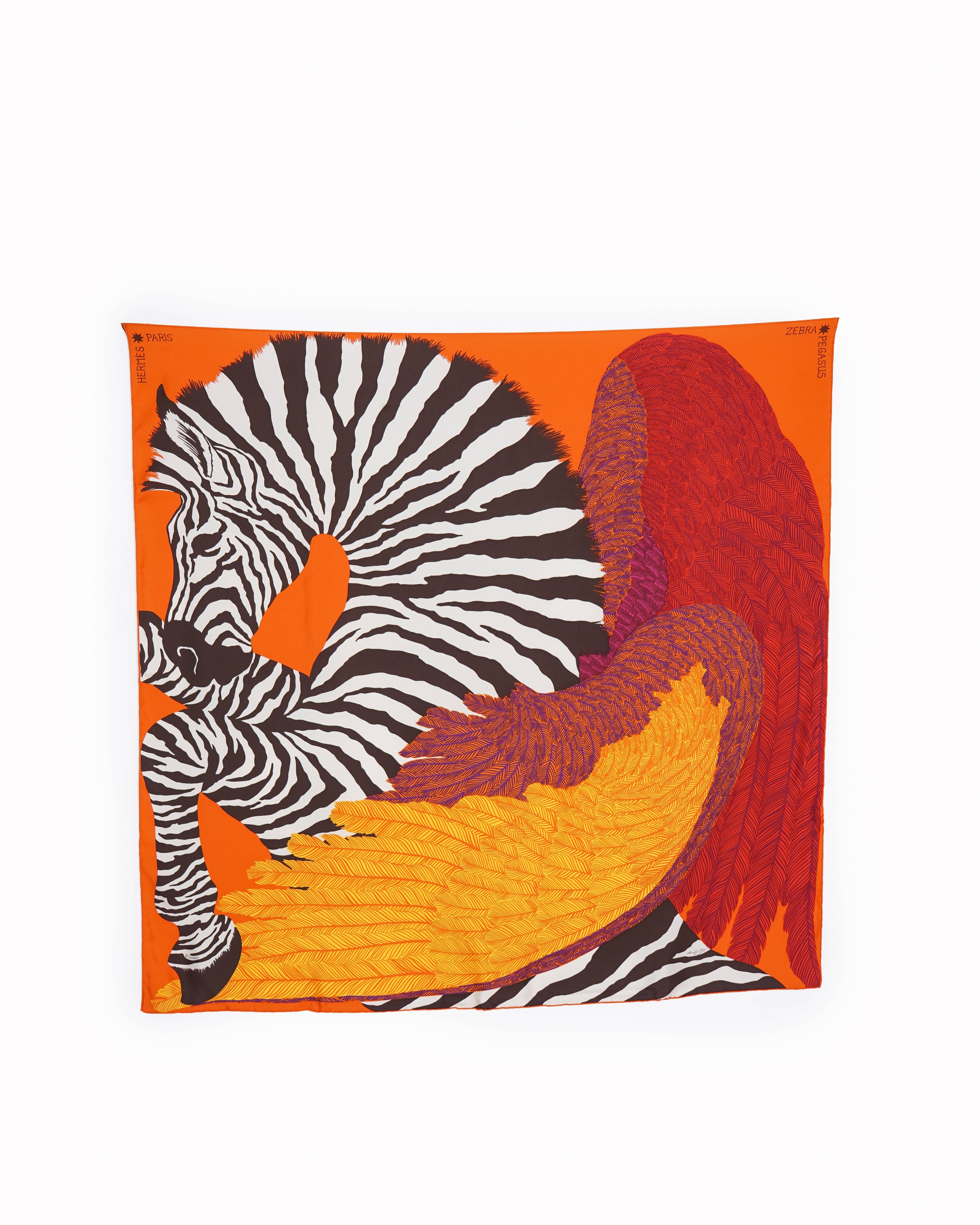 Hermès ZEBRA PEGASUS Multicolours scarf