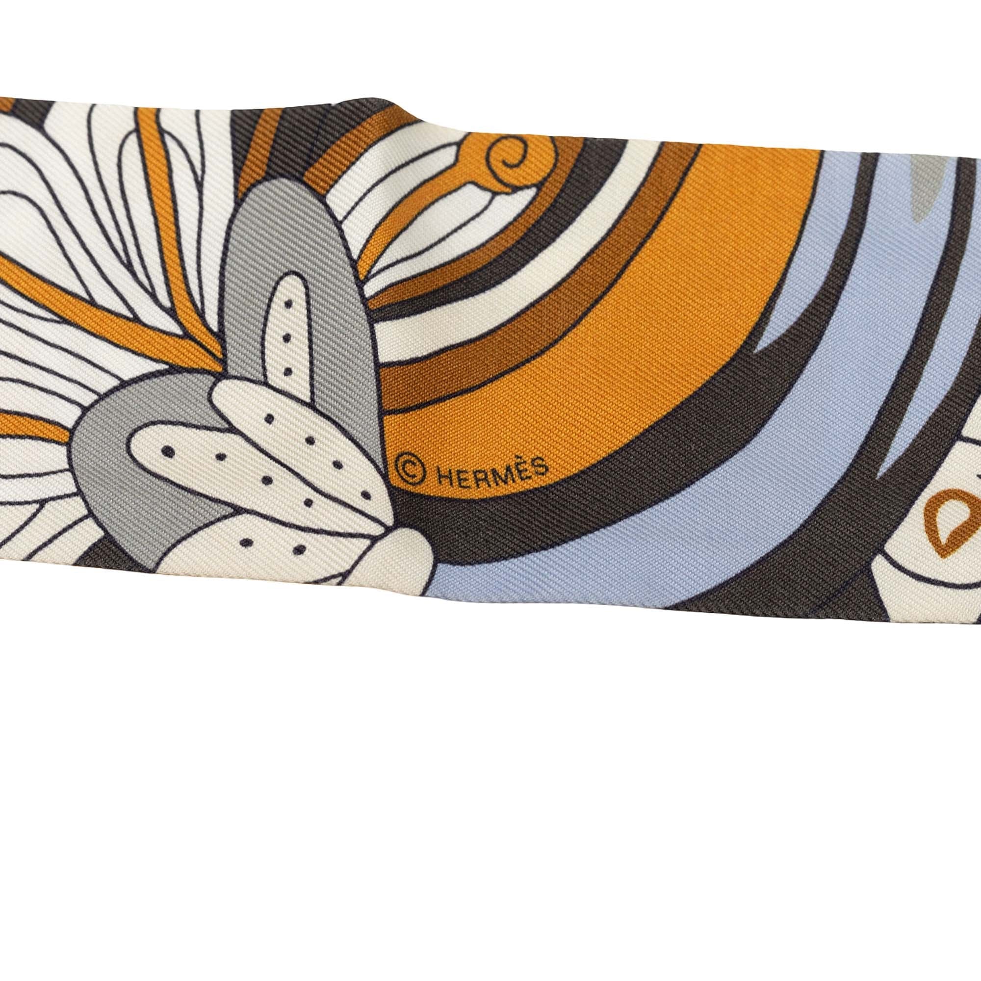 Hermès Le Jardin De La Maharani Silk Twilly Scarf