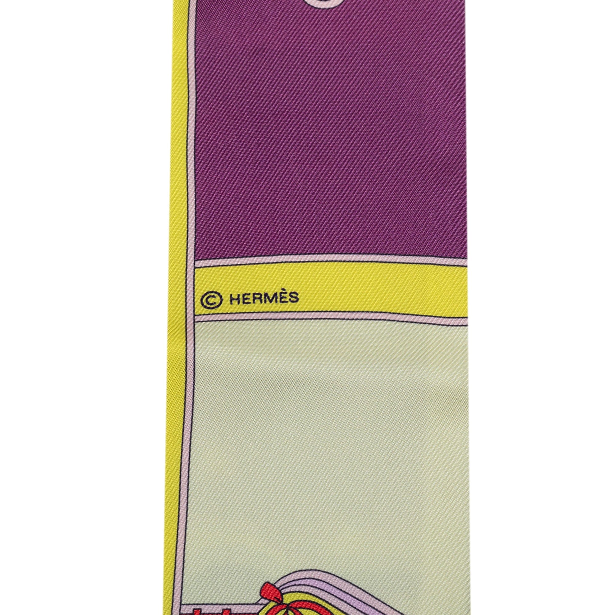 Hermès Camails Twilly Silk Scarf