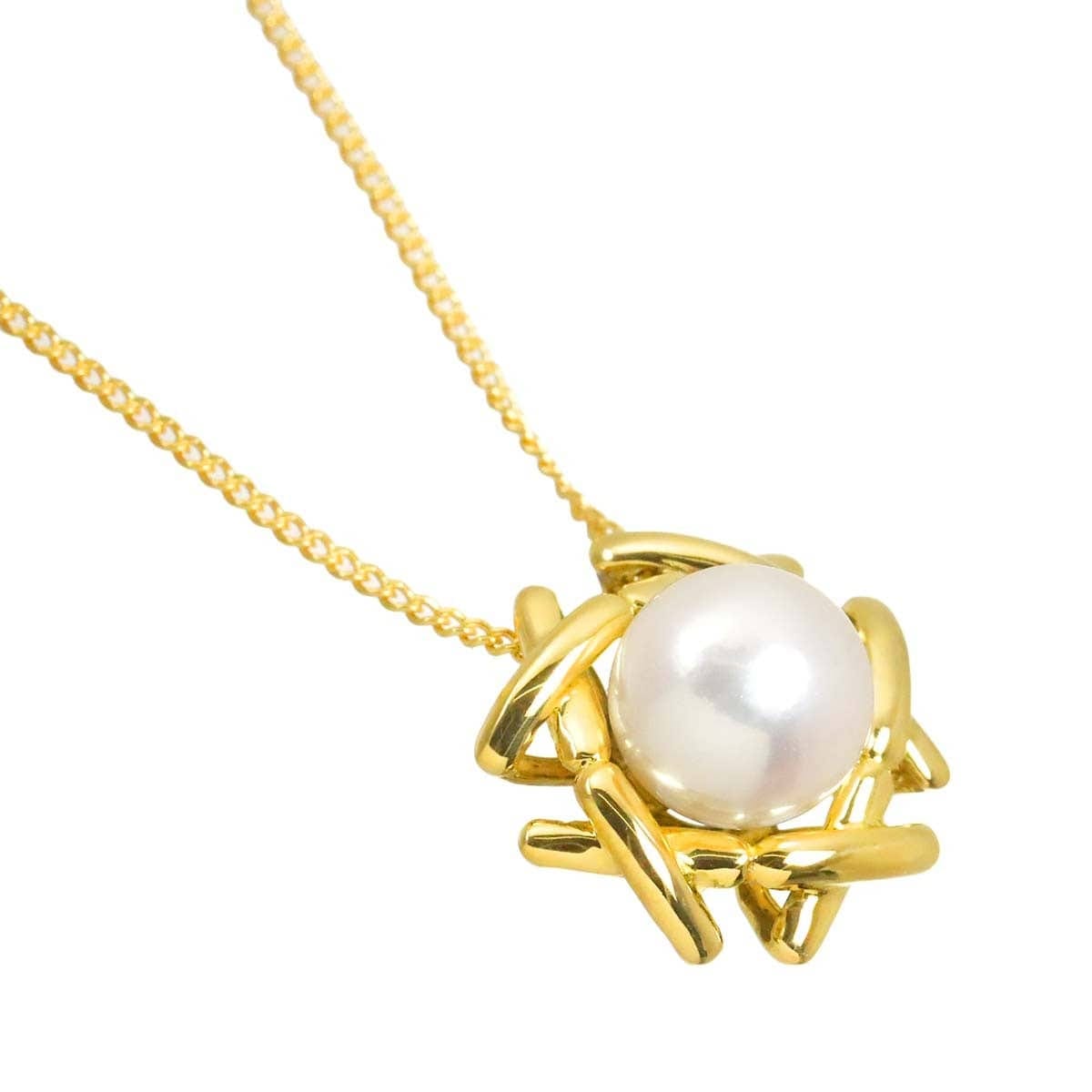 Tiffany Co. Kiss Akoya pearl 6.8 mm Necklace 18K YG 750 90321897